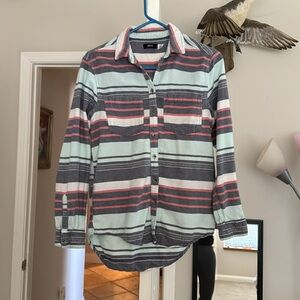 BDG women S P long sleeve button down shirt